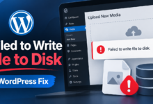 failed to write file to disk