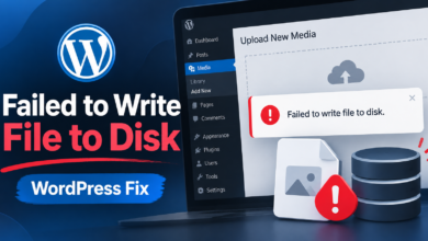 failed to write file to disk