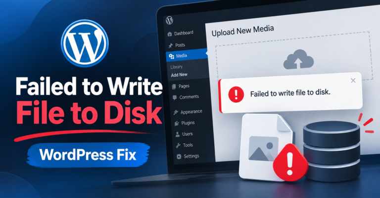 failed to write file to disk
