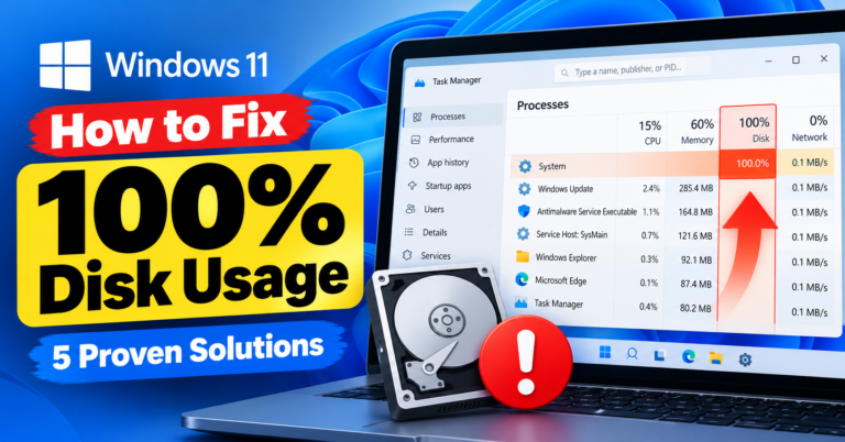 Fix 100% Disk Usage in Windows 11