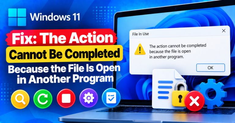Fix Windows 11 File In Use Error