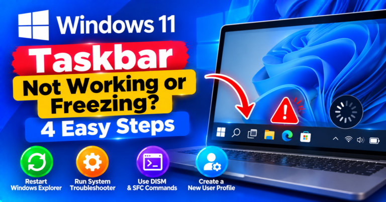 Windows 11 Taskbar Fixes_ 4 Easy Steps