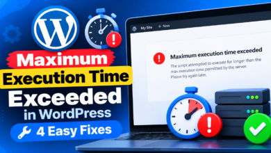 WordPress Maximum Execution Time Fix