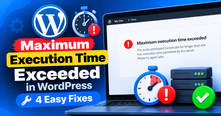 WordPress Maximum Execution Time Fix